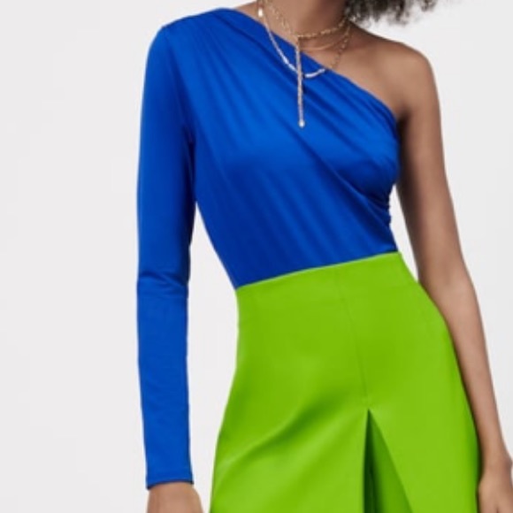 Zara Tops Nwot Zara Ruched Asymmetric Bodysuit Poshmark